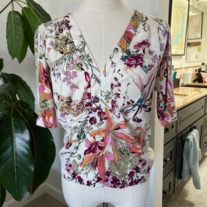 Pretty Silk-blend Floral Top - TINY by Anthropologie (M)